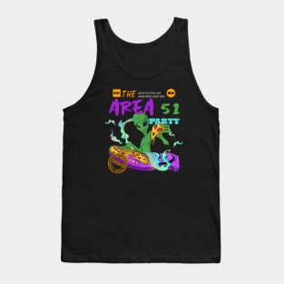 Pizza Party DJ Space Alien Tank Top